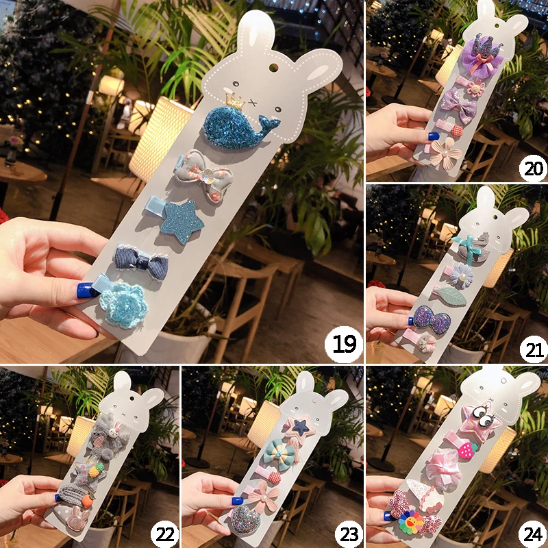 3 / 4 5 шт./компл. ювелирные украшения для волос симпатичная детская одежда с бантом