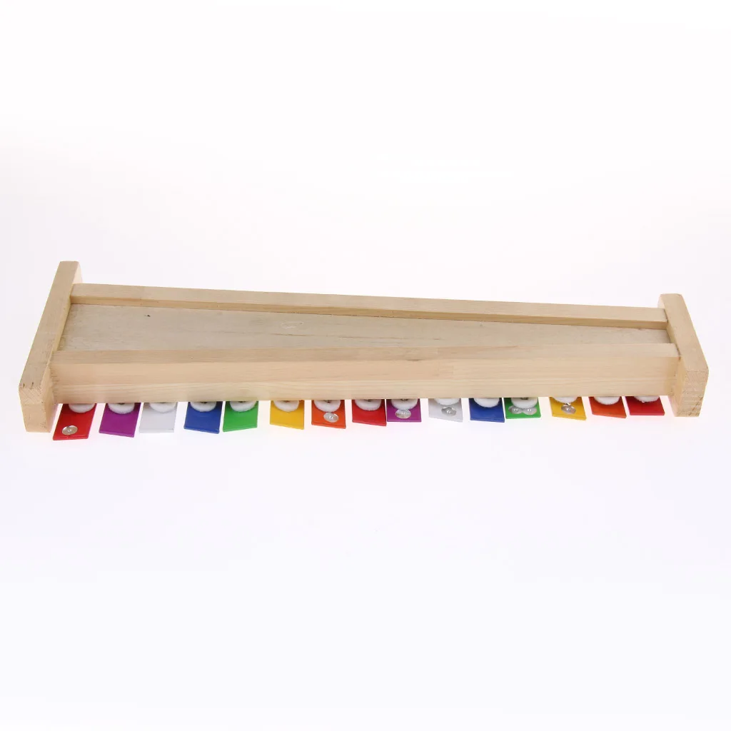 

15 Tones Xylophone Aluminum Plate with 2x Mallets Sticks Colorful Children's Toys