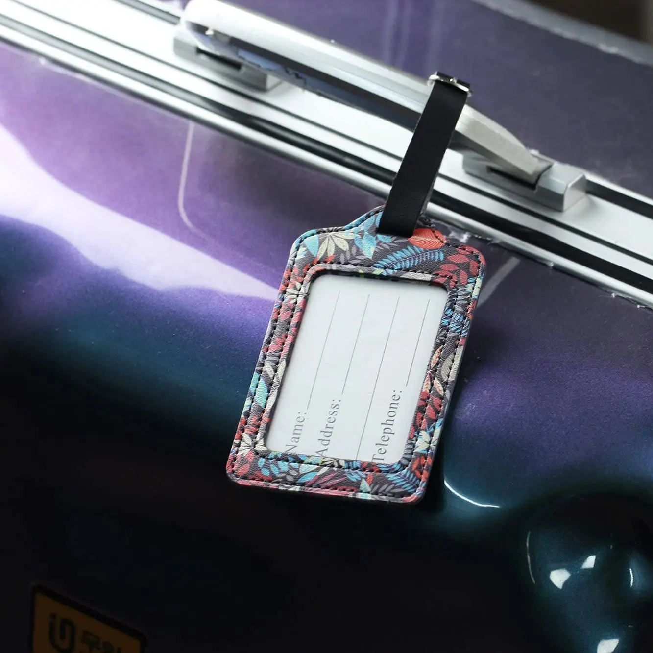 Милый чемодан аксессуары для путешествий бирка из ПУ кожи ID э держатель ярлык на