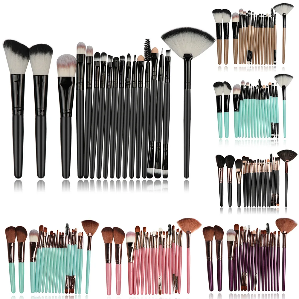 

18 pcs Makeup Brush Set With Fan Shape Brush Foundation Powder Professional Eyeshadow Brushes Kit Cosmetic Tool Set