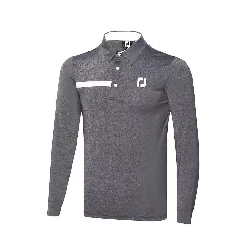 

2020 autumn and winter golf clothing men's long-sleeved casual breathable sports quick-drying Polo shirt lapel golf T-shirt