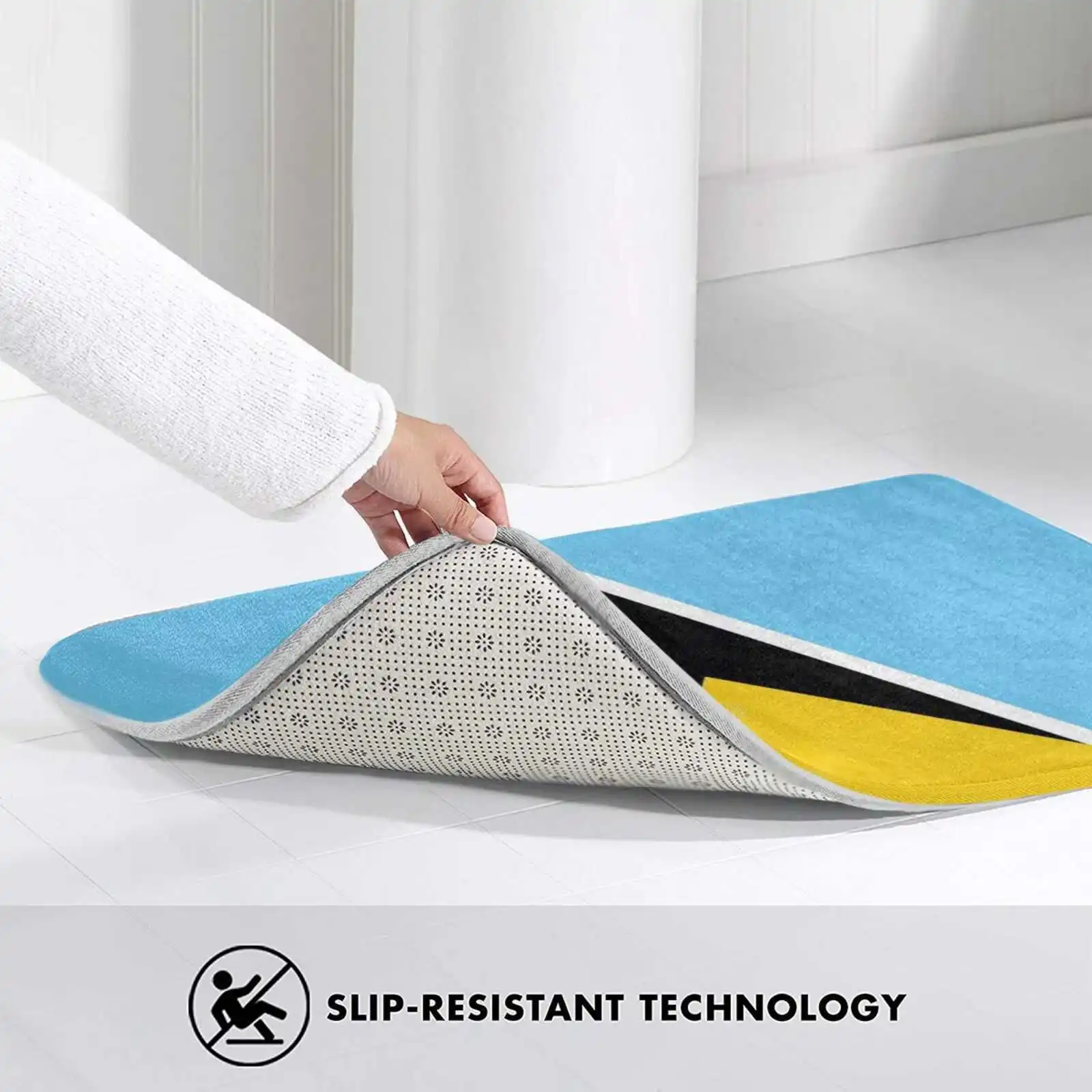 Коврик для двери в Санта-Люсии коврик ног домашний флаг флаги Санта-люция