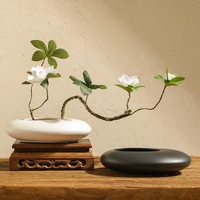 minimalist succulents plants hydroponic pot oval flowerpot ceramic flower vase office living room desktop home decoration gifts