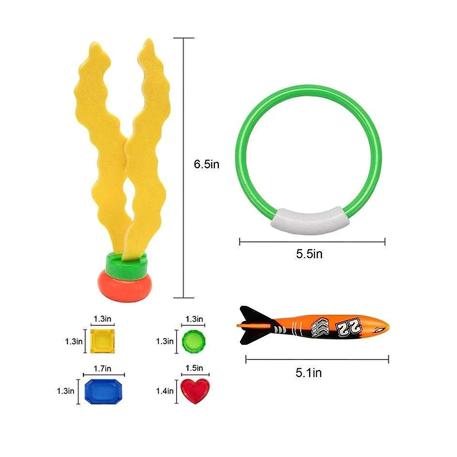 

Kid Diving Torpedo Rocket Throwing Toys Pool Diving Game Summer Torpedo Robber Kid Underwater Diving Stick Play Water Toy 19 Pcs