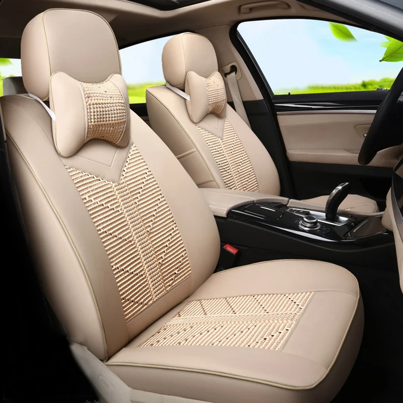 CARTAILOR Car Seat Cover Leather PU &amp Ice Silk Covers for Seats lexus gx 470 gx460 Cars Interior Accessories | Автомобили и