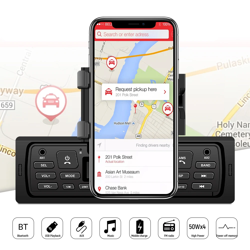 Автомагнитола AMprime 12 в автомобильное радио Bluetooth 1 din автомобильный стерео плеер