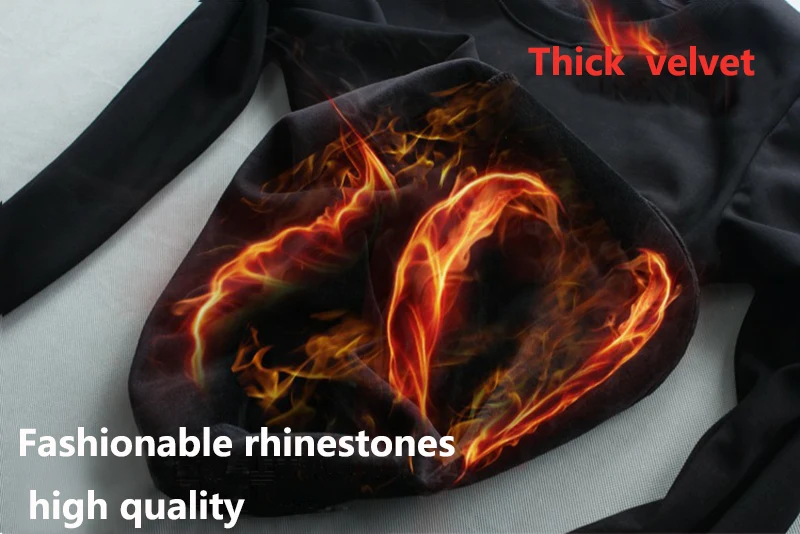 

High Quality Pure Cotton 100% Top Warm Men's Hoodie Luxury Brand Diamond Craft Pullover O-Neck Sweatshirt