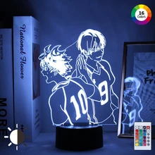 Anime Acrylic Led Night Light Shoyo Hinata Figure for Kids Bedroom Decor Nightlight Manga Cool Gift Child 3D Table Lamp