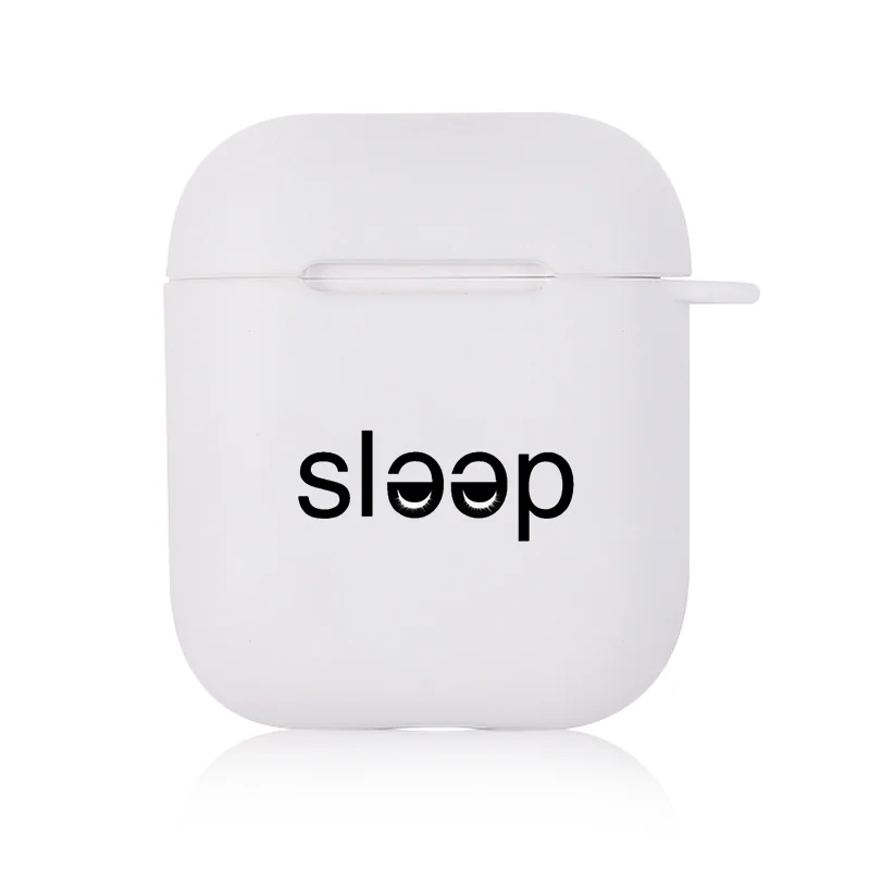 Чехол для зарядки наушников s для Apple Airpods 1 2 Bluetooth, беспроводной чехол для наушников, белый матовый чехол с буквами Air pods 2, чехол - Цвет: I301795