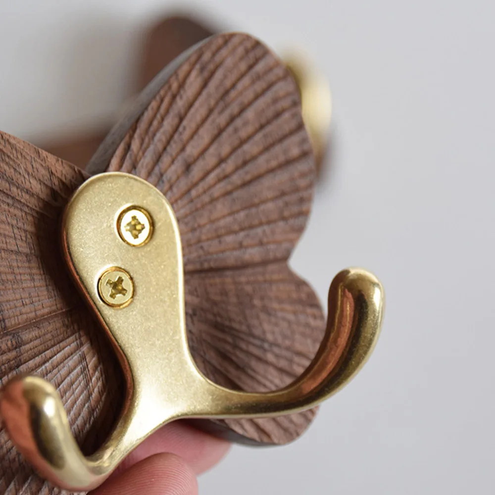 

1Pc Home Durable Wooden Hook Coat Hanger Key Hook Creative Wood Wall Hanger