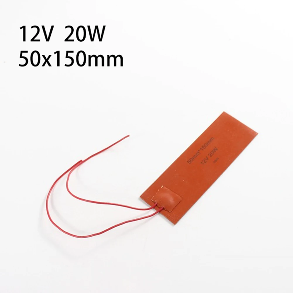 

12V DC 50x150mm 20W Flexible Waterproof Silicon Heater Pad For 3D Printer Heater Carbon Fiber Heating Pad Hand Warmer