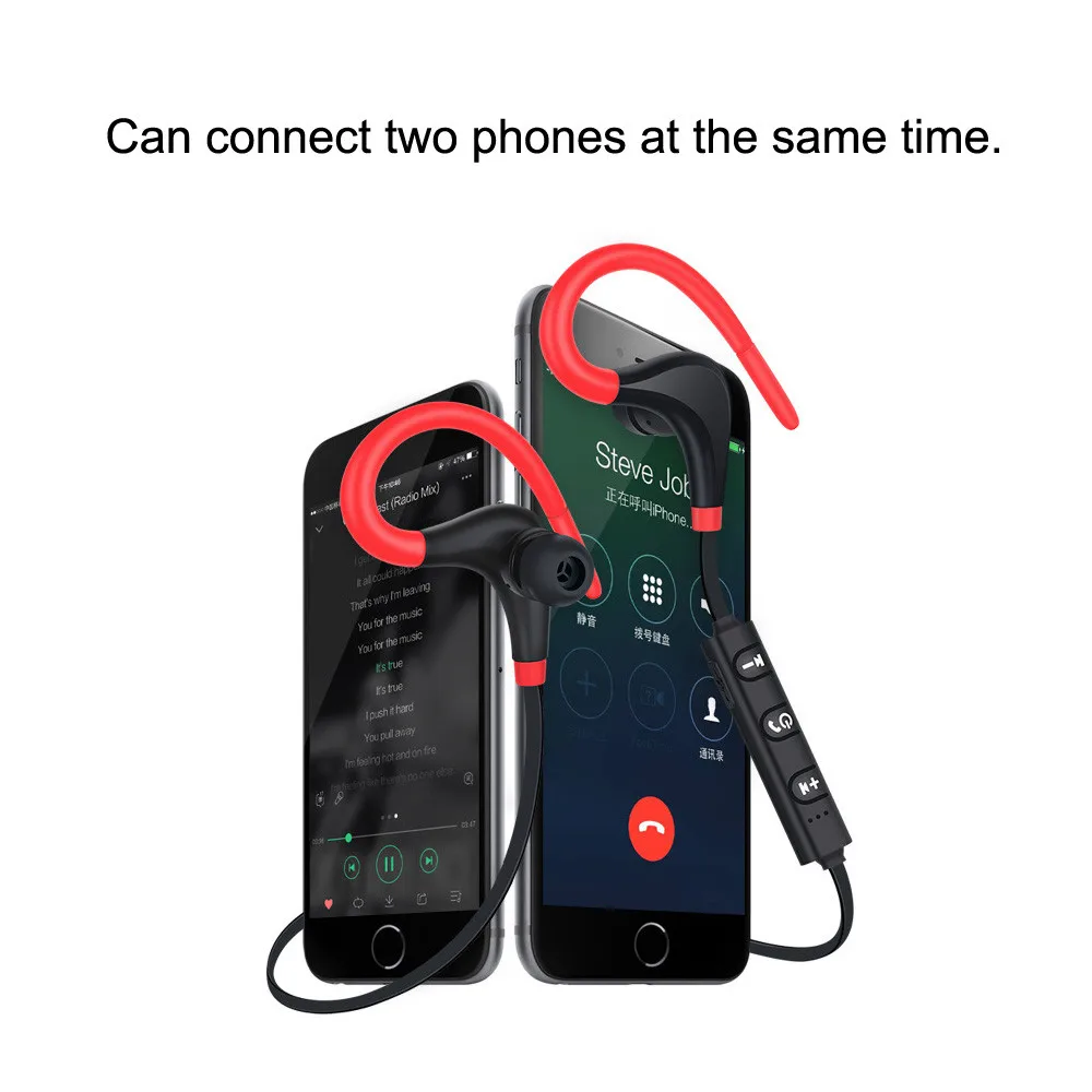 mosunx Wireless Bluetooth Earphones Noise Cancelling Headset Neckband life Sport stereo In-Ear With Microphone for iPhone Xs | Электроника