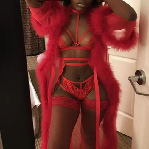 

Sexy Women Lingerie Set Lace Dress Long Robe Gown Babydoll Nightwear Sleepwear Dress