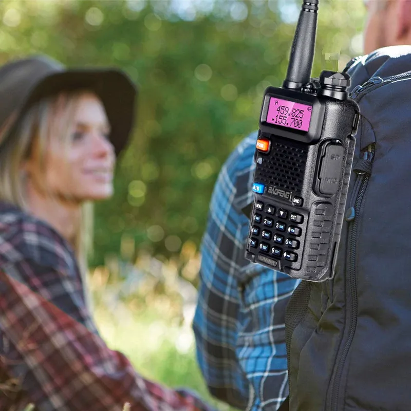 2pcs baofeng uv 5r 8w walkie talkie ham radio scanner hf transceiver vhf uhf cb radio station uv5r walki talki long range 15km free global shipping