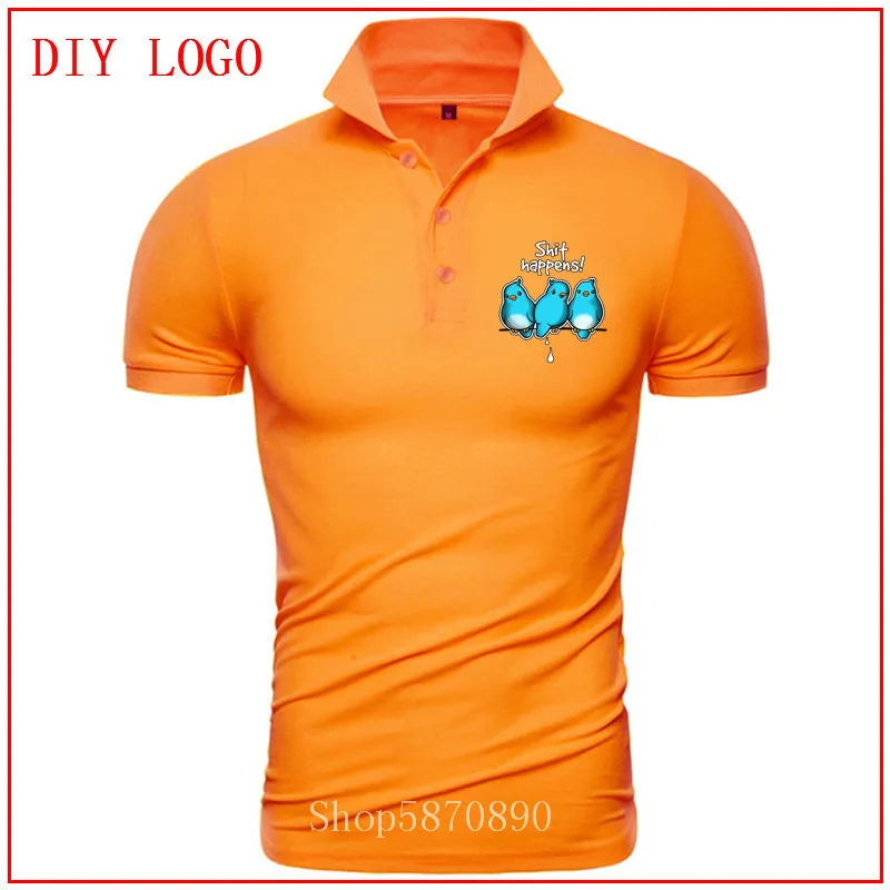 2020 Симпатичная хлопковая поло с птицами в виде попугаев кавайная шутка