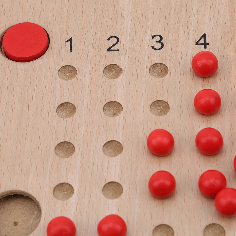 

Montessori Educational Wooden Toy Multiplication and Division Bead Board for Early Childhood Preschool Training -Family
