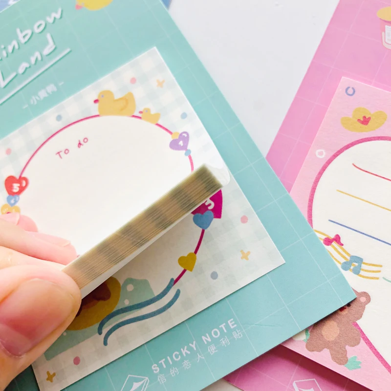 30 страниц Kawaii Медведь Друзья сердце мороженое Набор стикеров для заметок