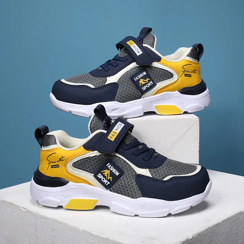 Кроссовки для мальчиков дышащая сетчатая обувь тенниса детская повседневная
