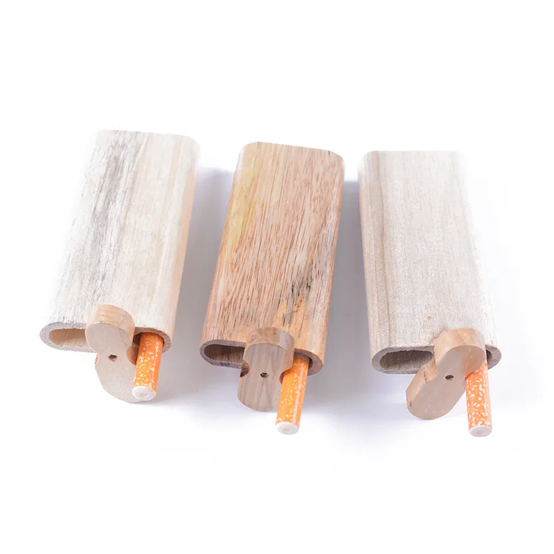 

1 шт. натуральный Новый Лидер продаж Деревянный Творческий один нападающий курительная трубка портсигар