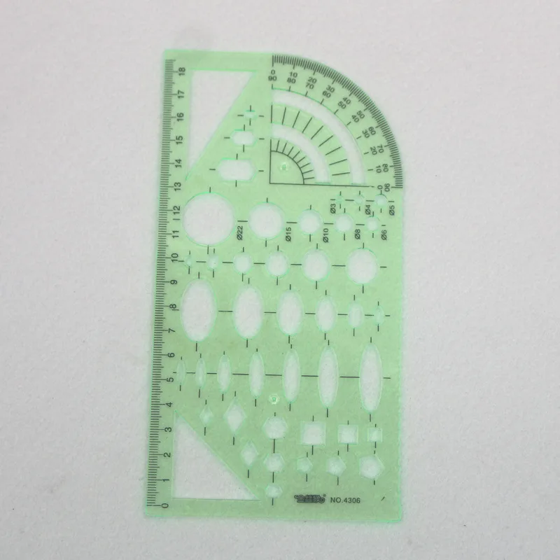 6 pcs/set Rule Transparent Drawing Template Tool Architectural Design Ruler Stencil Measuring | Канцтовары для офиса и дома