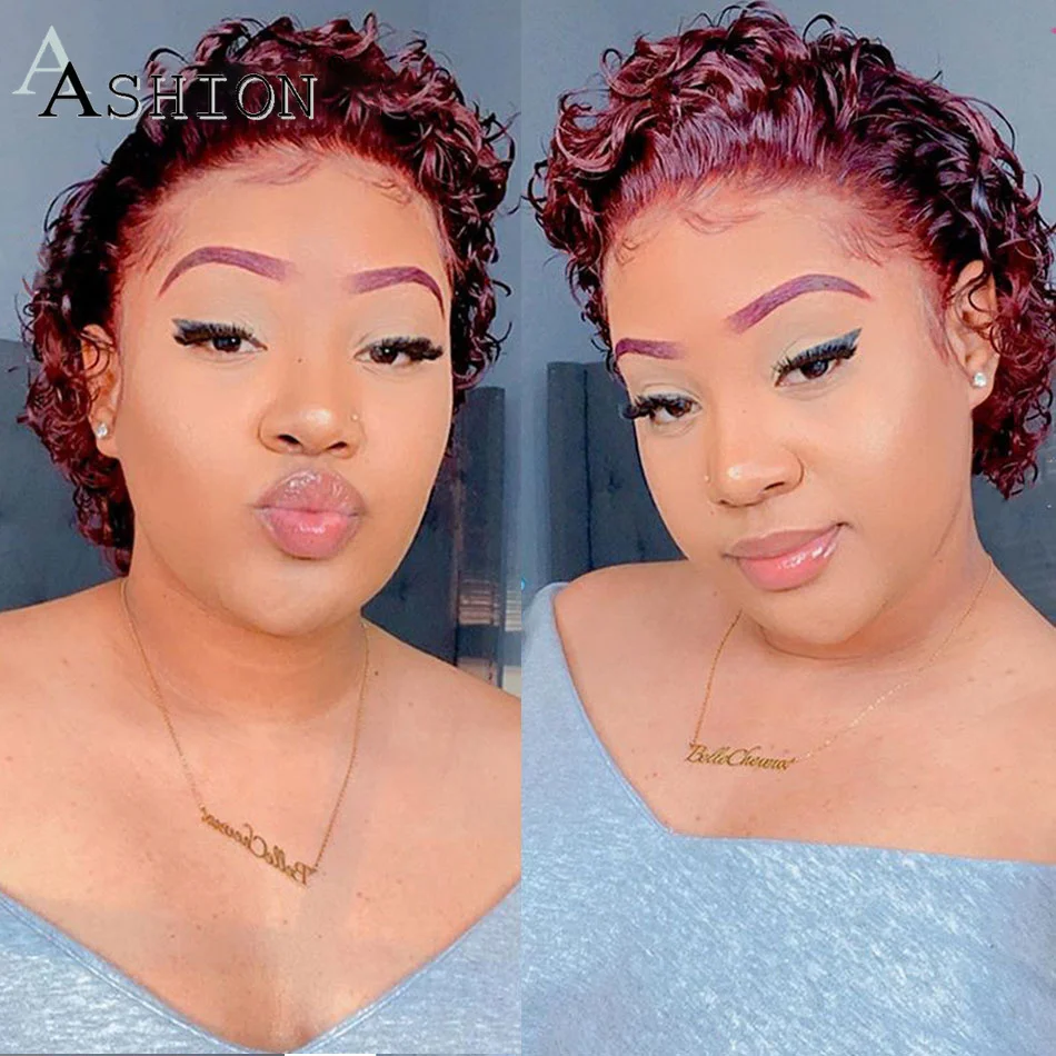 

Pixie Cut Wig Human Hair Jerry Curly Human Hair Wig T Part Lace Wigs for Women Human Hair Brazilian Hair Wigs Curly Bob Wig