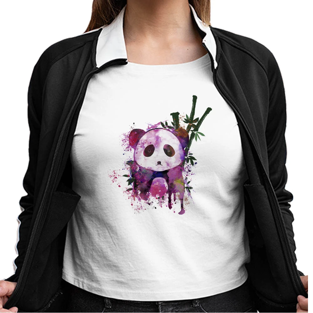 

Animal Women T Shirt Beautiful Cute Panda Sweatshirt Graphic Printed Clothing Top Spring Summer Korean Vogue New Tshirt