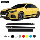 Наклейка на боковой капот автомобиля, 3 шт., виниловая полосатая наклейка для Mercedes Benz A Class W177, 5 дверей, хэтчбека, 2000-настоящее издание 1 AMG