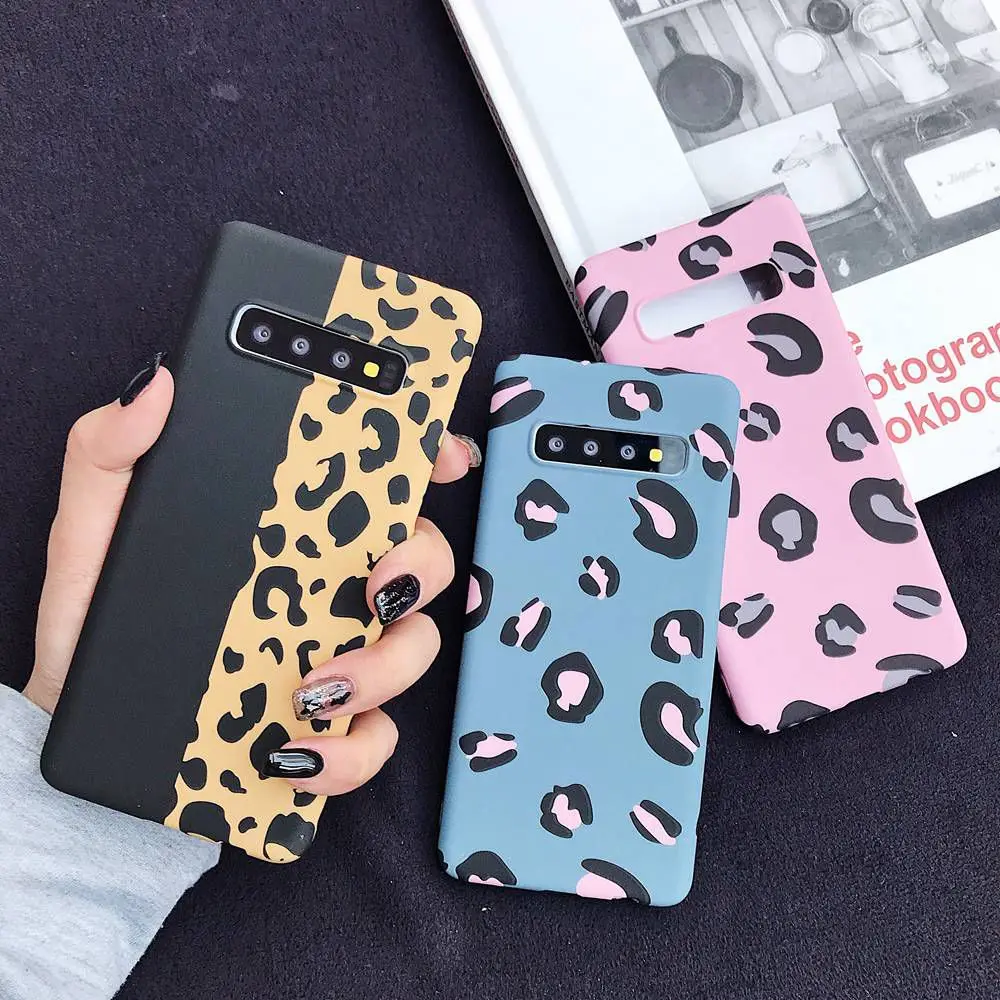 Рамочный чехол с леопардовым принтом ПК чехол для samsung Galaxy A50 A30 A70 A7 A6 A8 светящийся чехол для телефона S7 край S8 S9 S10 Примечание 10 плюс Чехол