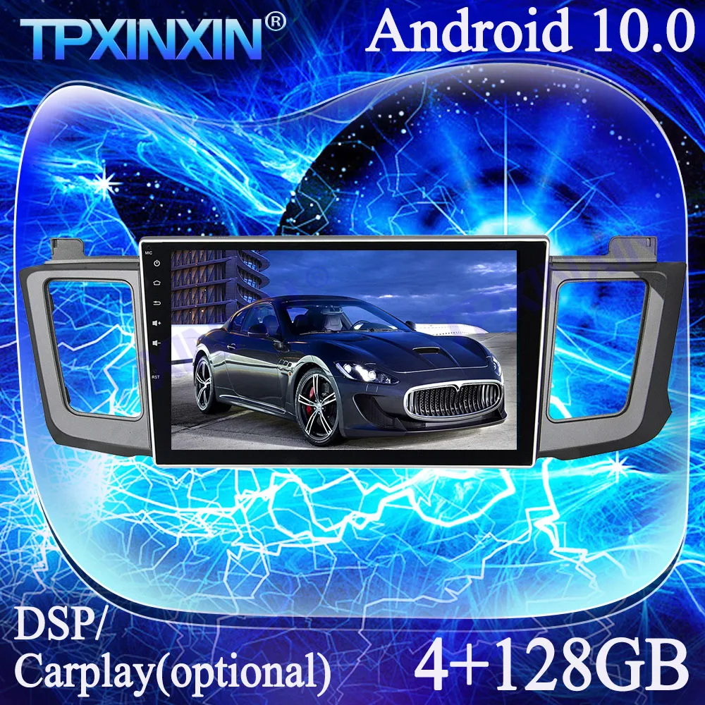 4G + 128G для Toyota RAV4 2012-2015 Android 10 0 IPS Carplay PX6 DSP мультимедийный рекордер GPS Navi Стерео авто