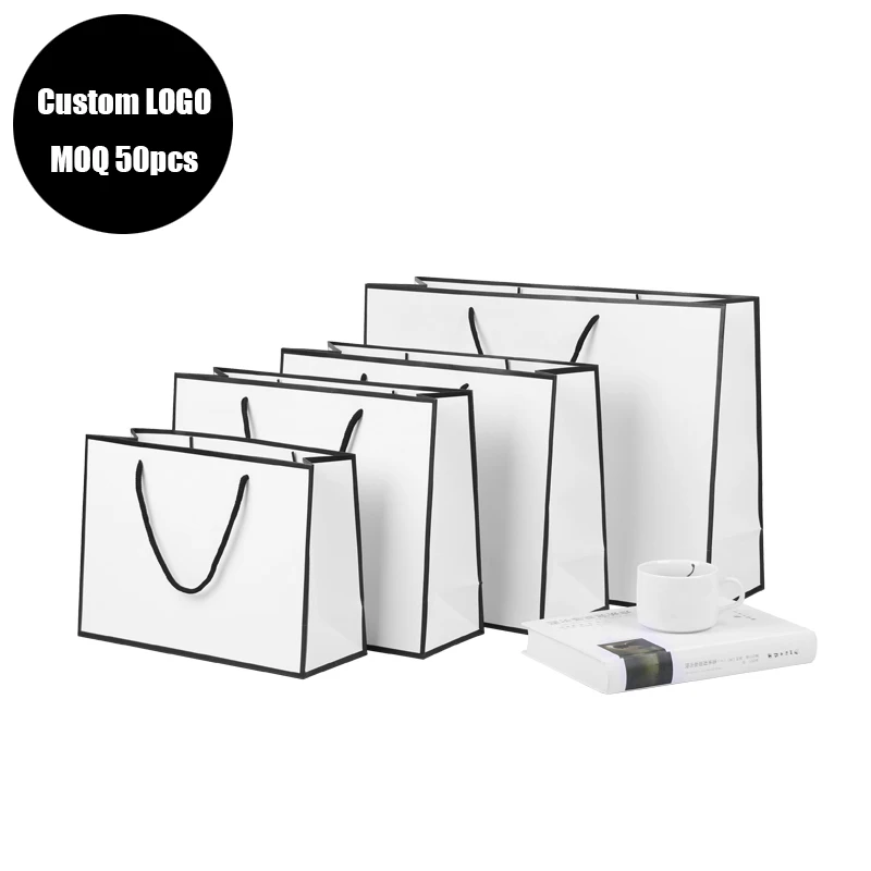 Настраиваемый Логотип diy сумка узор крафт бумага утолщение деловых подарков