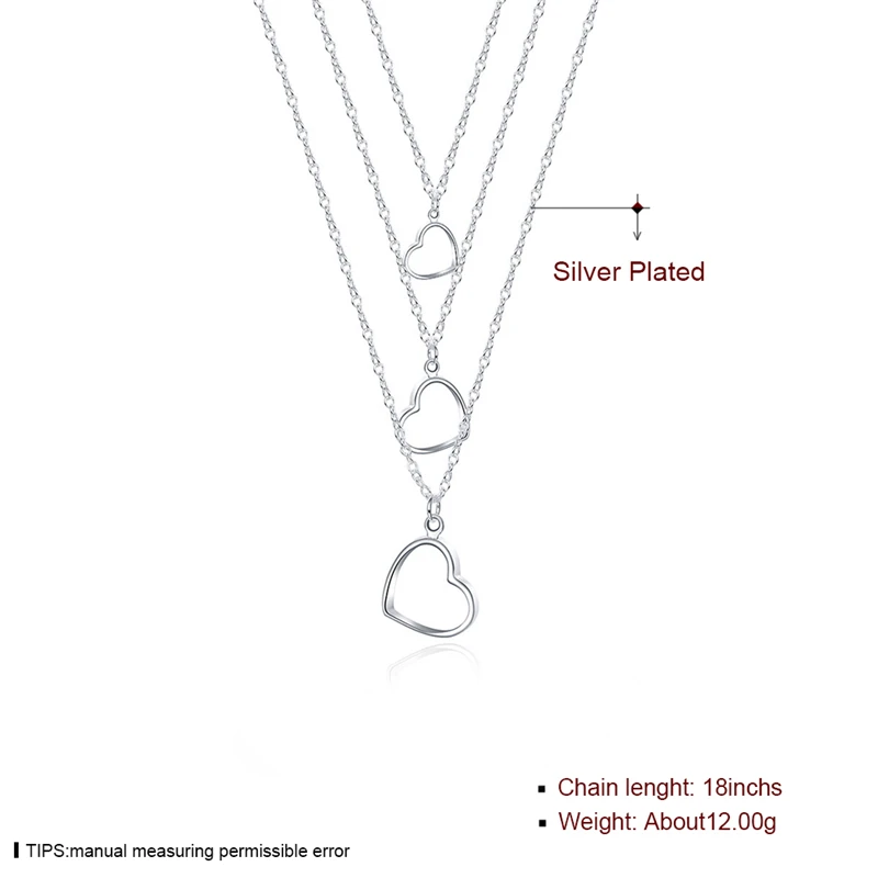 Женское колье с подвеской DOTEFFIL ожерелье из стерлингового серебра 925 пробы тремя