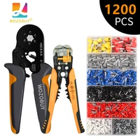 ferrule crimping tool kit automatic wire stripper awg23 10 self adjusting ratchet crimping tool with 4001900pcs termina