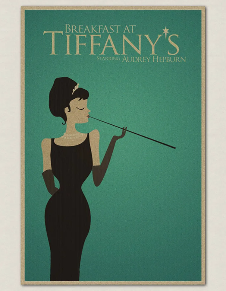 Винтаж Одри Хепберн старая бумага плакаты художественные изделия для стен