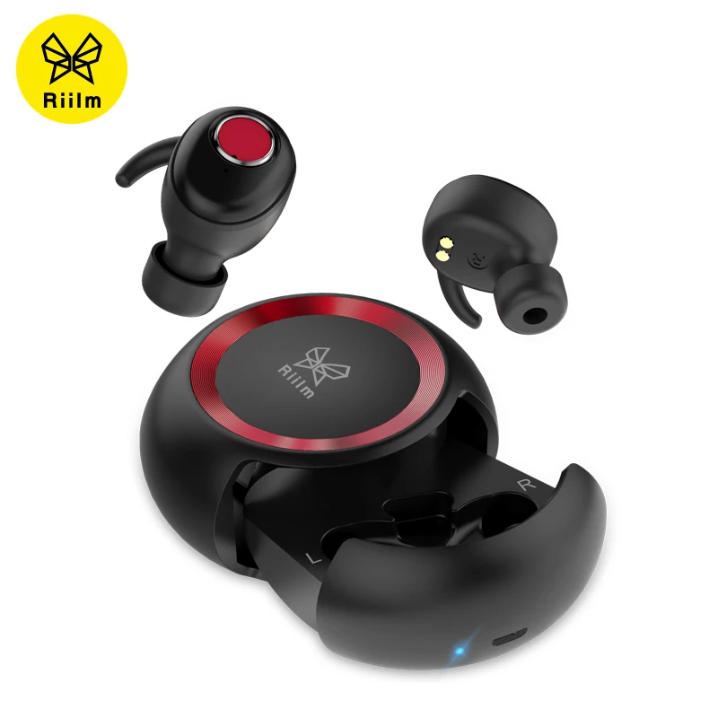 Riilm T580 TWS наушники-вкладыши в уникальный нажатие зарядный чехол Bluetooth бас наушники стерео 5,0 Беспроводной громкой связи Bluetooth гарнитура для IPX5 Водонепроницаемый