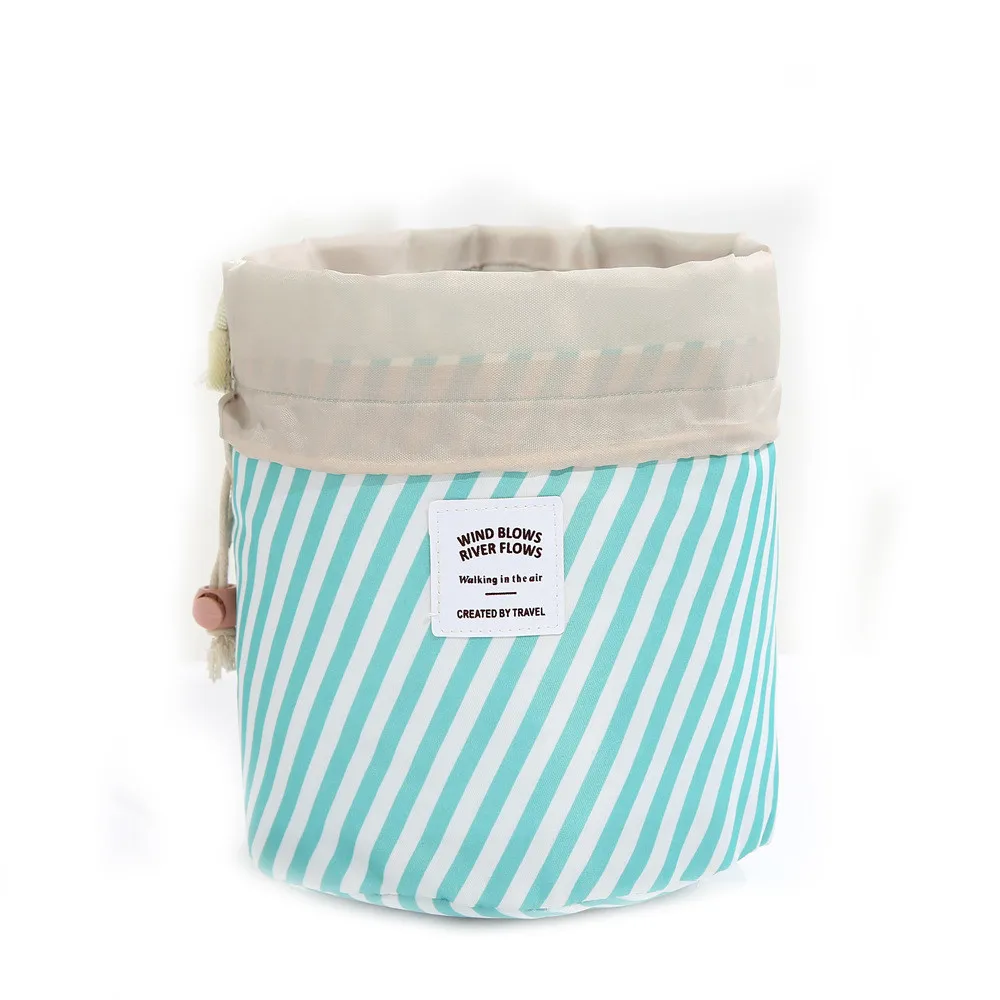 Женская косметичка для ленивых на шнурке круглая дорожная сумка макияжа