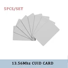 5 шт. RFID карты 13,56 МГц IC карты доступа Управление NFC умный чип значок 0 блок для записи CUID карты СЧ 1к S50 перезаписываемая карта