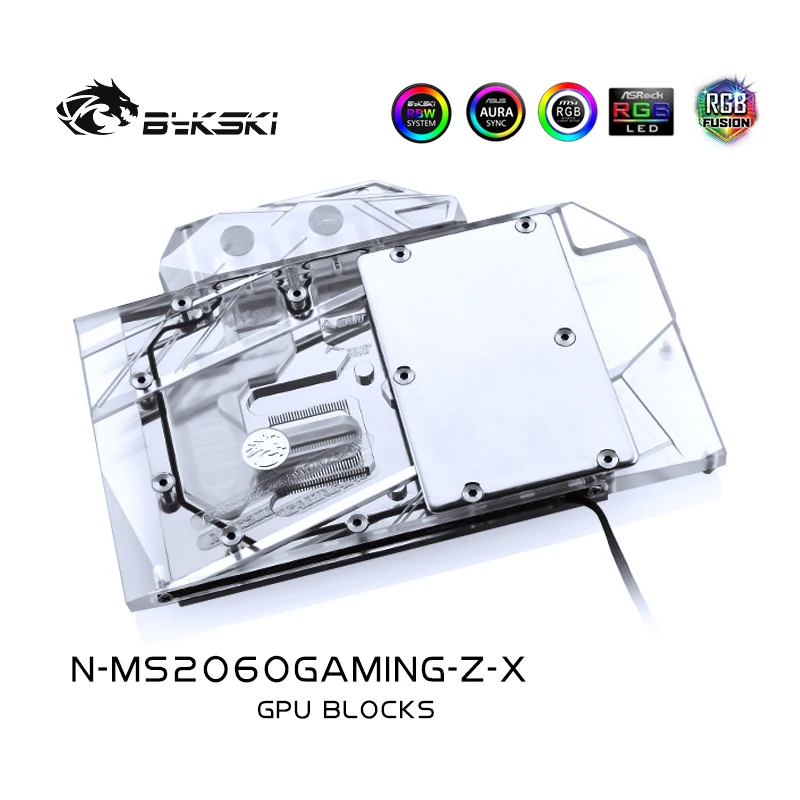 Bykski N-MS2060GAMING-Z-X полное покрытие графическая карта блок водяного охлаждения для MSI