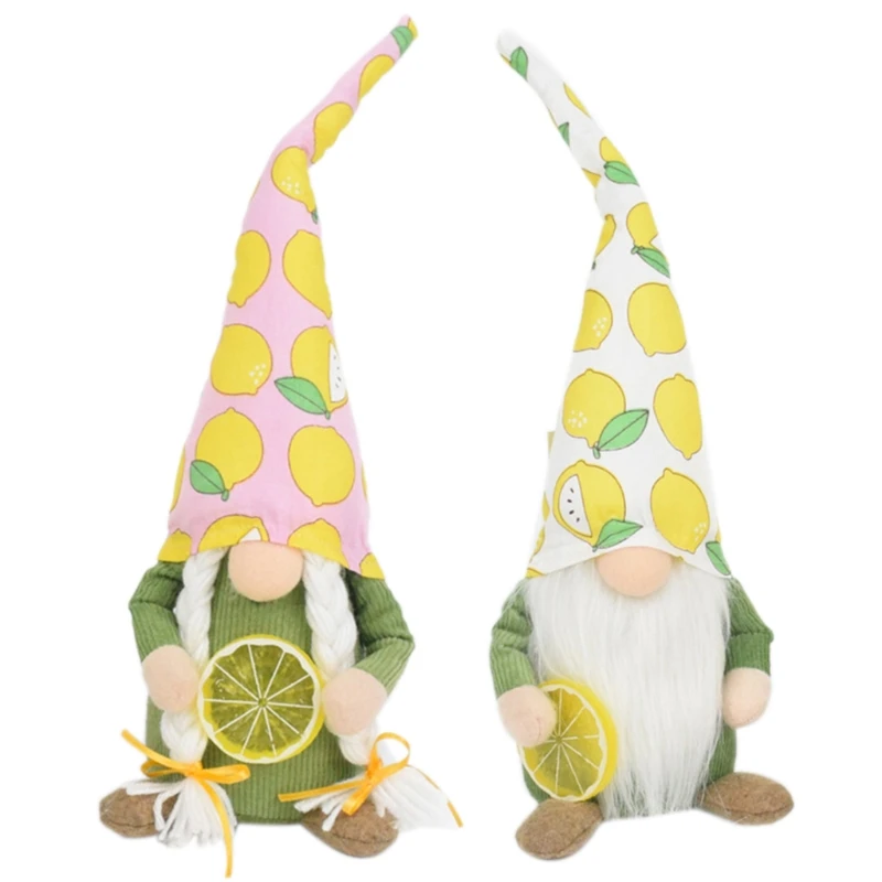 

Lemon Gnome Scandinavian Tomte Nisse Swedish Fresh Lemon Elf Home Decorations 72XF