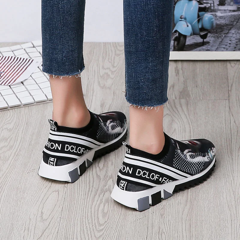 2019 удобная обувь на плоской подошве женская повседневная из Вулканизированной