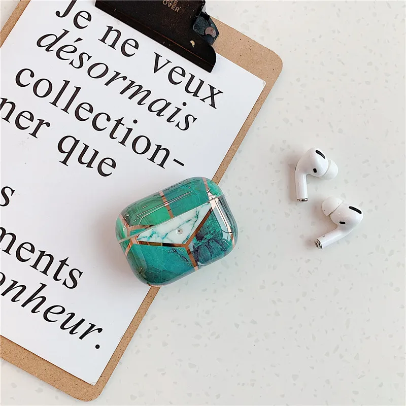 WY101-ForPro05 Модный Роскошный Мраморный чехол для Airpods Pro, милый Леопардовый Bluetooth защитный чехол для наушников для Air pods 3 Pro, чехол для зарядки - Цвет: WY101-ForPro05