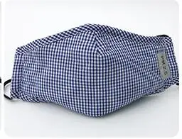 Blue Plaid Хлопок PM2.5 черная маска для рта Анти-пыль маска фильтр с активированным углем ветрозащитный Рот-муфельные бактерии доказательство маски для лица для защиты от гриппа уход - Цвет: Blue Plaid