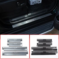 4pcs black stainless steel door sill scuff plate for land rover discovery 4 lr4 2010 2016 sill welcome pedal trim accessories