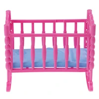 1 pcs rocking cradle bed doll house toy furniture for kelly doll accessories girls toy gift baby shower gift
