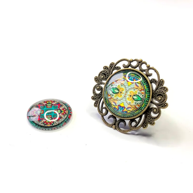 Круглые стеклянные бусины для создания рисунка фотографии с разными рисунками Fit