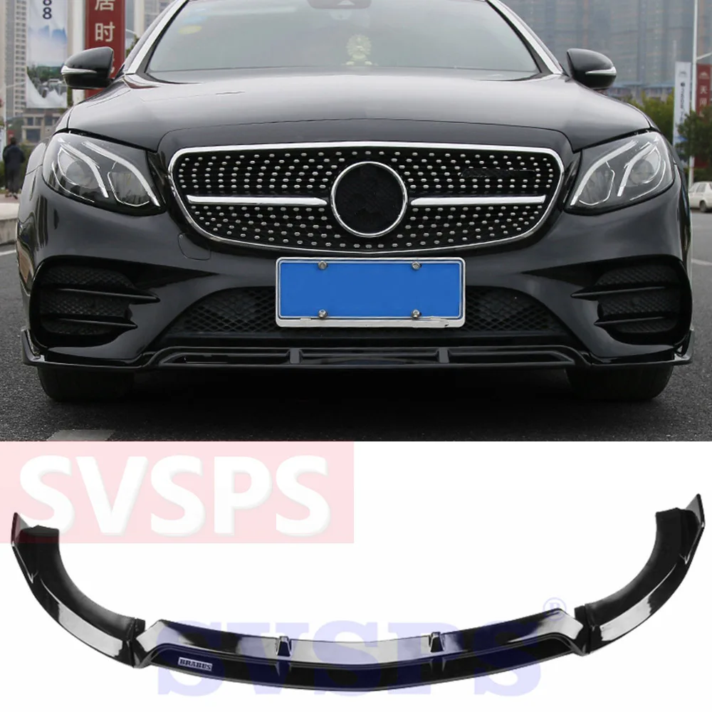 Тюнинг автомобиля части переднего бампера губы ABS для Mercedes Benz Brabus E Class E200 E300 E320 W213