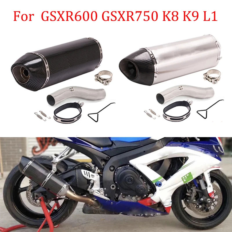 Слипоны для SUZUKI GSXR 600 750 GSXR600 GSXR750 K8 K9 L1 2008 - 2010 2009 глушитель выхлопной трубы