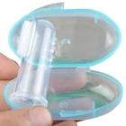 1 комплект, мягкая детская зубная щетка и коробка, силиконовая Детская щетка, уход за зубами, гигиеническая щетка, зубная щетка для новорожденных