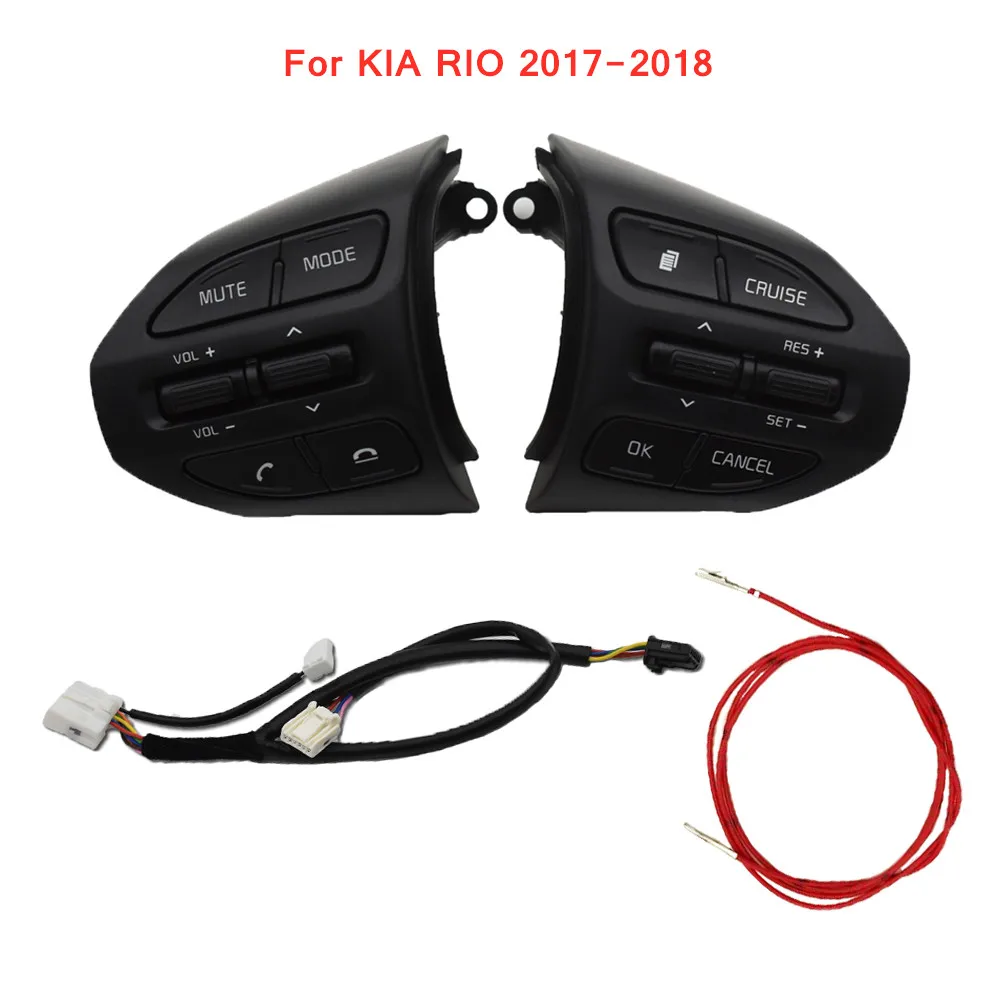 Car Steering Wheel Button Bluetooth Phone Cruise Control Volume Switch For KIA K2 RIO 2017 2018 X LINE Buttons | Автомобили и