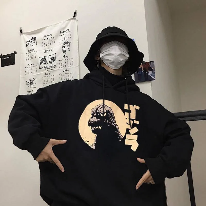 Модные японские забавные флисовые толстовки с принтом в виде лапши и волн