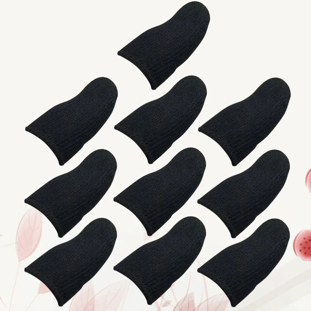 

10 Pcs Practical Finger Sleeve Screen Touch Breathable Game Finger Cover Elastic Finger Cot Anti-Sweat Thumb Fingers Protec
